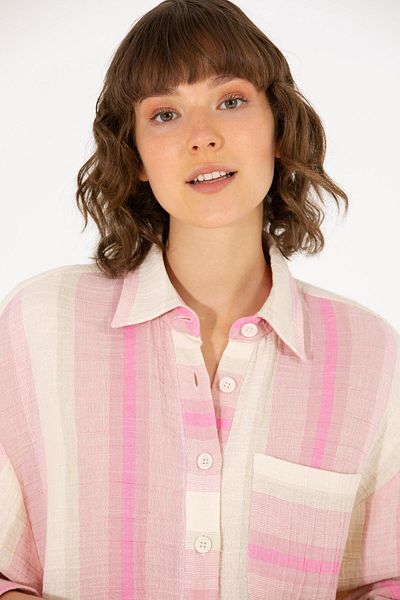 U.S. Polo Assn. Cămașă roz cu mânecă lungă de damă 1581193