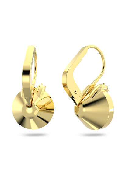 Swarovski Bella V Damla Küpeler, Yuvarlak Kesim, Altın Rengi, Altın Rengi Kaplama