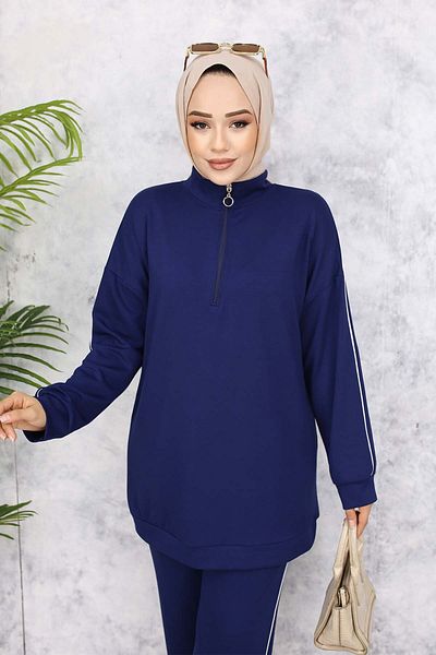 benguen Navy Blue 3367 - Bias Double Set