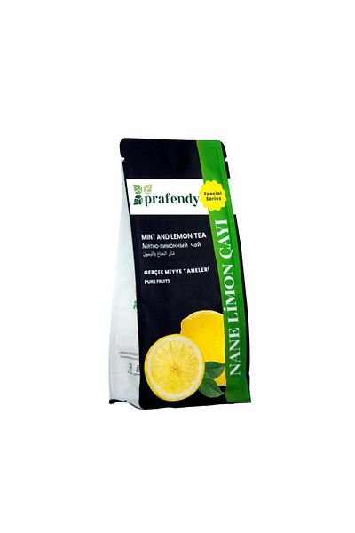 prafendy Mint Lemon Tea - Real Fruit Grain, 250g X 24 Pcs