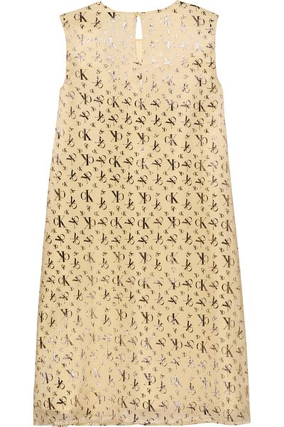 Calvin Klein Monogram Detail Sleeveless Dress