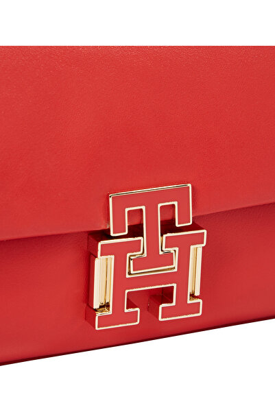 Tommy Hilfiger Leather Push Lock Flap Crossover Bag