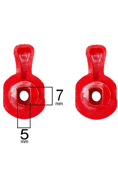 ALETÇANTAM Red Plastic Mini Ball Valve Head Collector Handle Intermediate Faucet Butterfly Head -10 Pcs