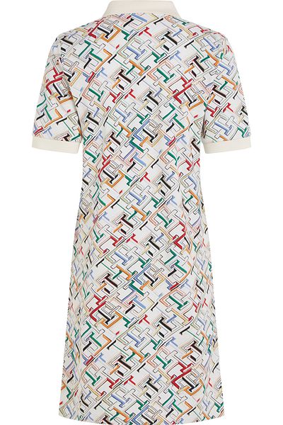 Tommy Hilfiger All Over Print Polo Neck T-Shirt Dress