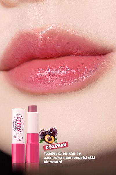 Missha Shiny Finish Colored Lip Balm - a'Pieu the Pure Candy Color No.02 Plum