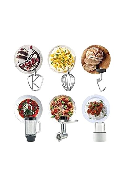 Kenwood آلة مطبخ، هيكل معدني، 1200 واط، وعاء فولاذي 6.7 لتر، مضرب K، خفاقة، خطاف عجن، خلاط زجاجي، مفرمة لحم، مطحنة متعددة الاستخدامات، KVL4230S، فضي