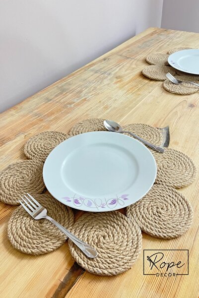 Rope Decor Papatya Hasır Halat Jüt Amerikan Servis Supla 36cm