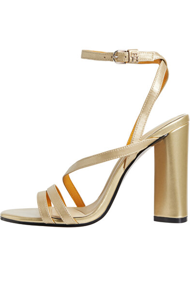 Tommy Hilfiger Metallic Leather Block Heel Sandals