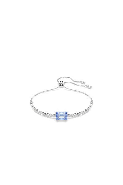 Swarovski Matrix Tennis Bileklik, Karışık kesimler, Mavi, Rodyum kaplama