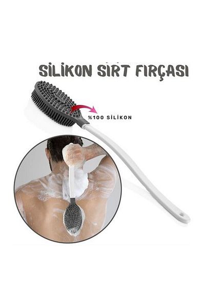 MAİN SHOP 1Pcs Long Handle Body Massager Brush, Double Sided Back Scrubbing Bath Shower Massage Soft Brush M-152