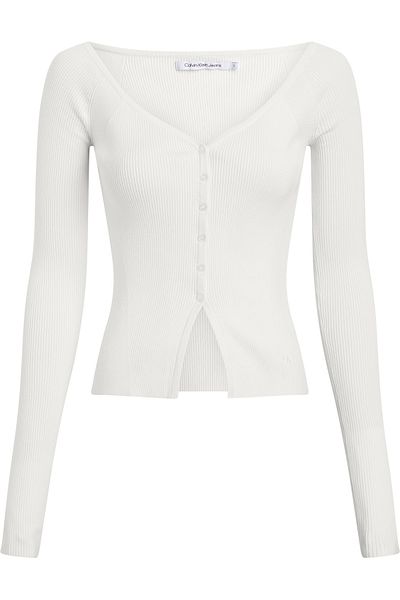 Calvin Klein Solid Long Sleeves Cardigan