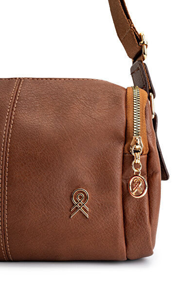 minebag Dámská crossbody kabelka Polya Tan z umělé kůže