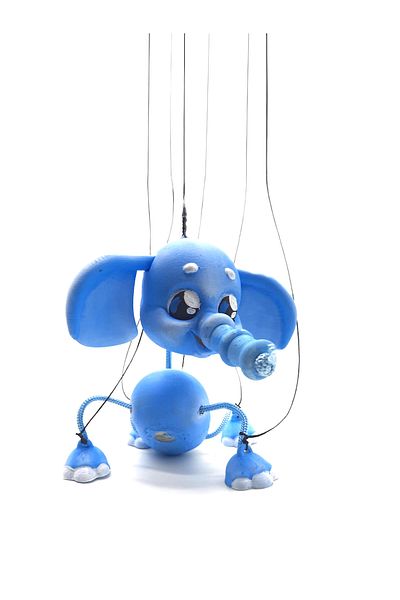 Uçaneller Kuklaevi Minnoş Drawstring Elephant Puppet