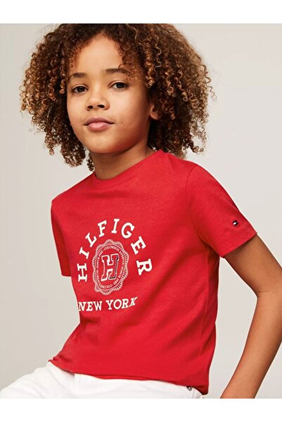 Tommy Hilfiger Kids Monotype Archive Crest Logo T-shirt