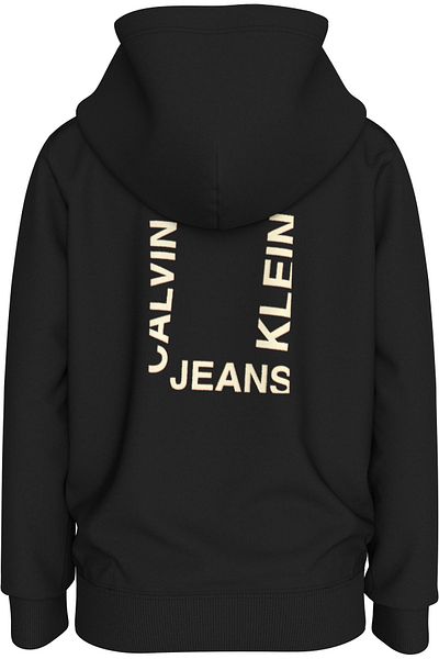 Calvin Klein سترة بغطاء رأس مطرزة بأحرف أولية