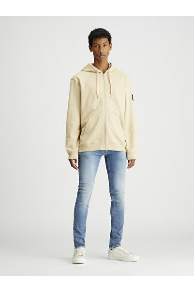 Calvin Klein Logo Badge Detail Hooded Zipper Jacket