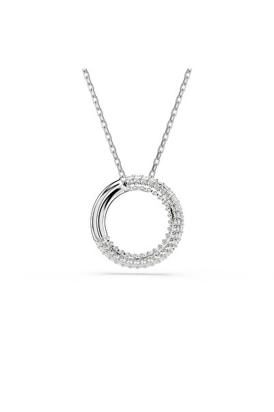 Swarovski Dextera Kolye, Pavé, Beyaz, Rodyum kaplama
