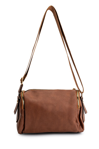 minebag Dámská crossbody kabelka Polya Tan z umělé kůže