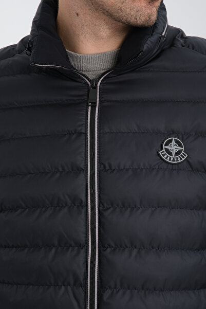 Frappoli Чоловічий надувний зимовий пуховик з високим коміром без капюшона