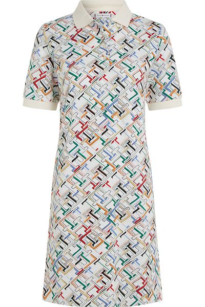 Tommy Hilfiger All Over Print Polo Neck T-Shirt Dress