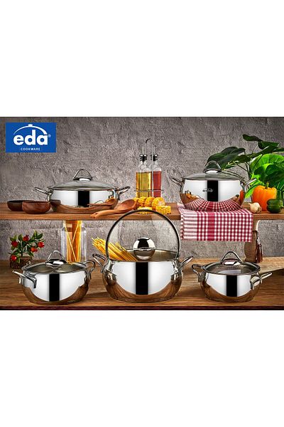 Eda First Class 10 Piece Steel Cookware Set