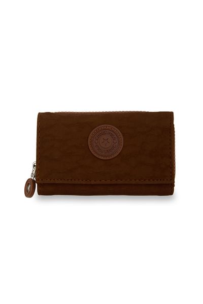 PiyasaSepeti 2 Compartment Zippered Clinker Fabric Wallet Bag Card Holder