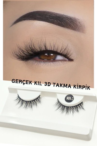 ruby face Doğal Görünümlü Gerçek Kıl Tam Boy İpek Takma Kirpik (1 Çift) - Min...