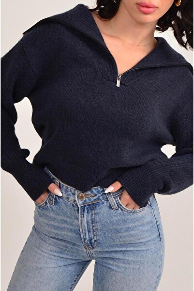 Figo Жіночий кашемірний светр з напівзастібкою