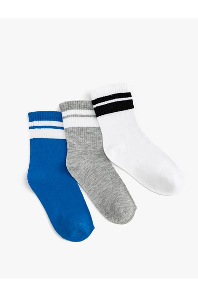 Koton Set of 3 Striped Socks - Multicolored