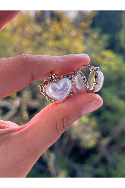 Modadiro Pearl Heart Earrings