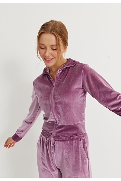 TUBİA Kadın Gül Kurusu Kadife Takım