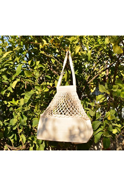 Omnia Design Shop %100 Pamuklu Iplikten Keten Tabanlı Alışveriş Filesi