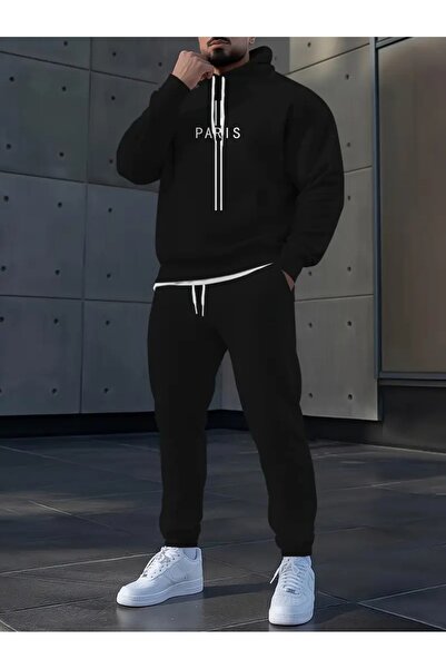 Hunors Sportswear & Company Set de trening din bumbac cu glugă supradimension...