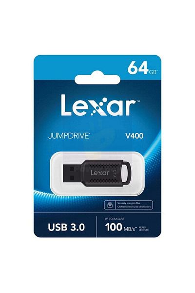 Lexar ذاكرة فلاش USB 3.0 بسعة 64 جيجابايت، ضمان 100 ميجابايت/ثانية لمدة 5 سنوات، صنع في العلامة التجارية TAIWAN