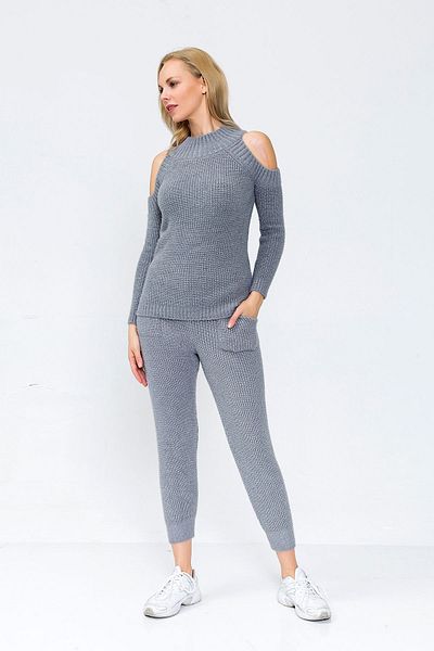 GAJA Half Fisherman Body Bearded Less Silvery Off-The-Shoulder Sweater Gj5245