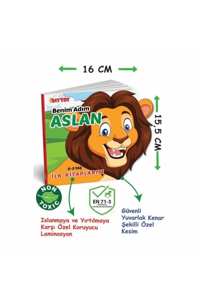 DIY Toys İlk Kitaplarım - Hayvanlar 6mp#039lı Kitap Seti