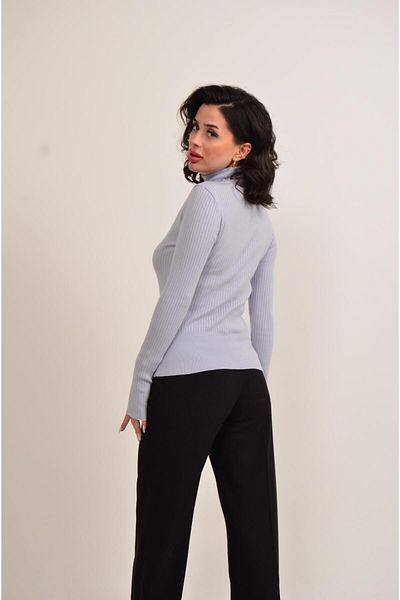 Figo Ribbed Rib Knit High Collar Sweater