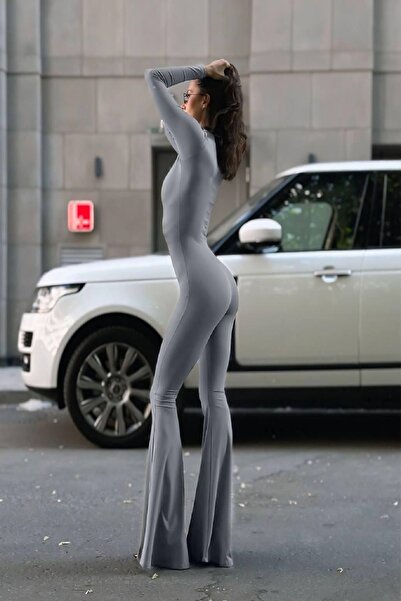 Fashiontayt Potápěčská textilní kombinéza se skrytým zipem a dlouhým rukávem