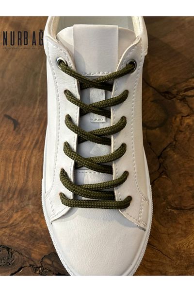 NURBAĞ DOKUMA Sports Shoes Khaki Green Round Tie 120 Cm 1 Pair Yj784512