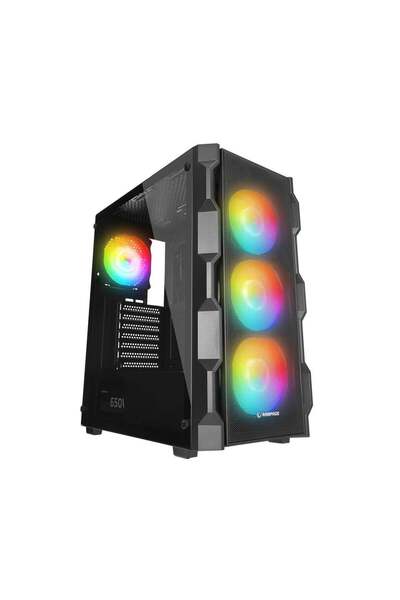 Rampage WOON MESH SİYAH 4x120mm FANLI 650W 80PLUS BRONZE ARGB MidT ATX GAMING...