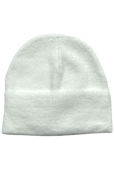 AXE SPORTSWEAR White Soft Textured Winter Plush Beanie - Comfortable Use Basic Winter Beanie