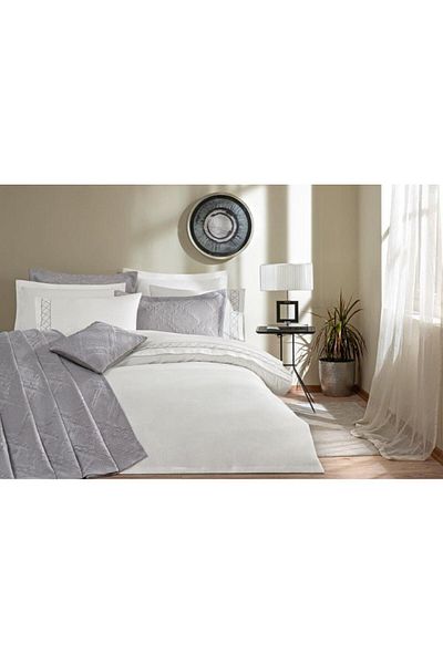 Özdilek Perla Gray Bed Sheet Duvet Cover Set