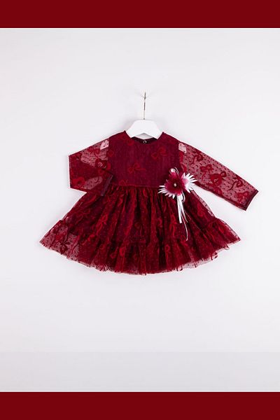 LORIAN'S Rochie de tul cu modele de buline pentru fetiță 1-2-3 ani