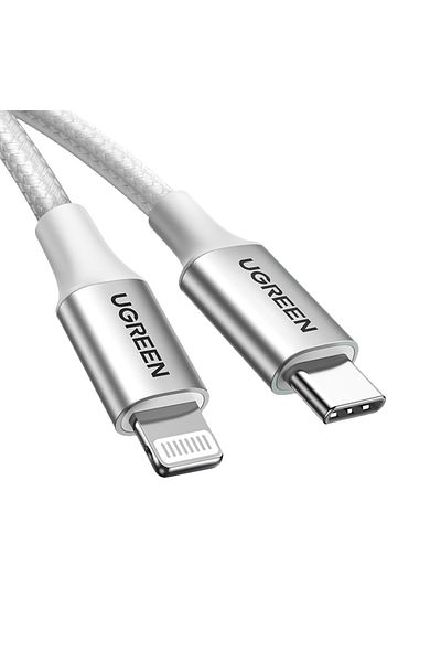 Ugreen USB-C to Lightning Cable Braided 2m - Silver