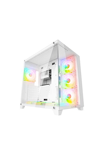 Rampage ARCTURUS BEYAZ 7x120mm RGB FANLI 750W 80PLUS BRONZE MidT ATX GAMING KASA