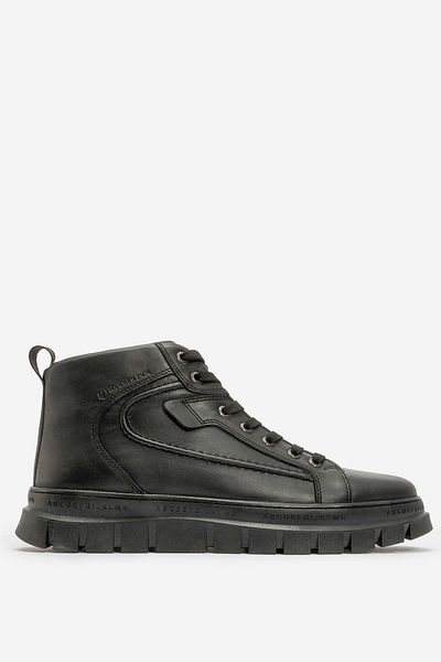 Hammer Jack Ανδρικές μπότες με χοντρή σόλα Comfort Casual από γνήσιο δέρμα HJ 24865M ΜΑΥΡΟ