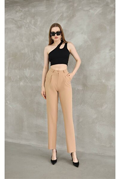 Bella Breeze Γυναικείο υφαντό παντελόνι διπλής τσέπης