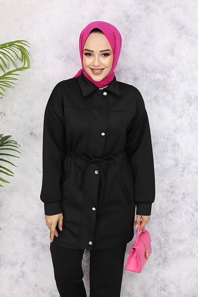 benguen Black Scuba Hijab Set - 4567 Model