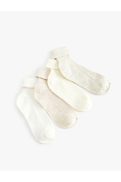 Koton Set de 4 șosete de bază din bumbac