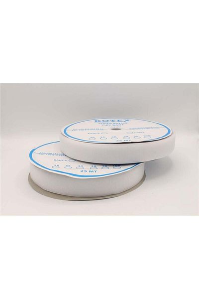 Gül White Velcro Tape - 4 cm - 25 m